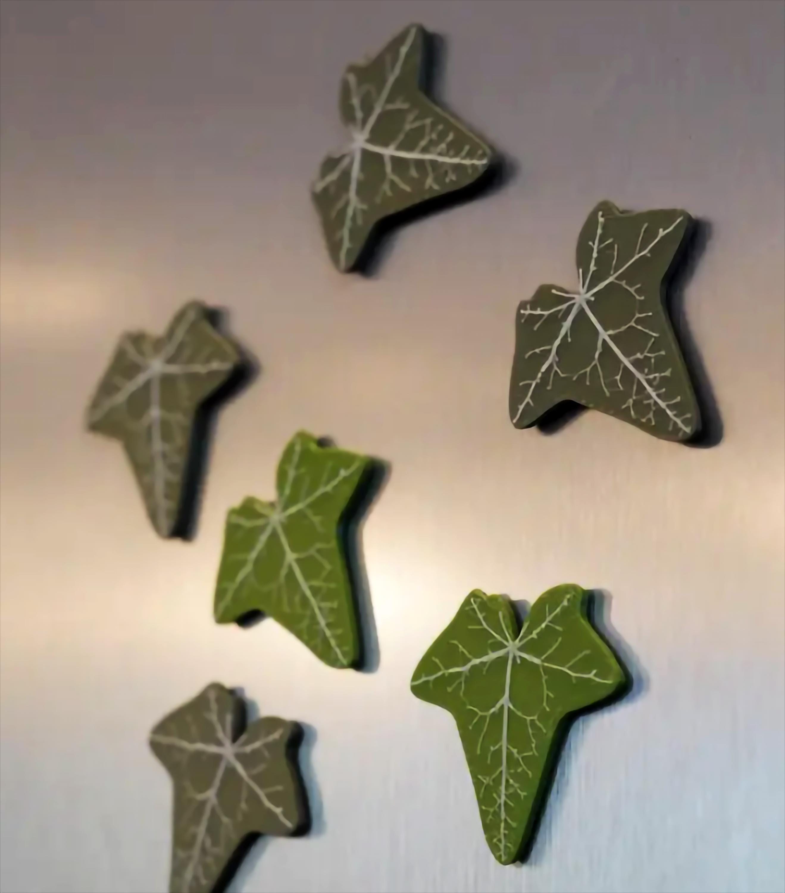 English Ivy Fridge Magnet | Flexible Climbing Magnet Vine | Articulated Ivy for Fridge | Magnetic Leaf Decor 3D Printed Ivy Magnet Organizer