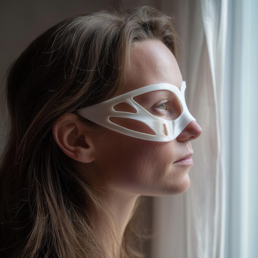Minimal Contour Eye Mask | 3D Printed Futuristic Side Profile Visor ...