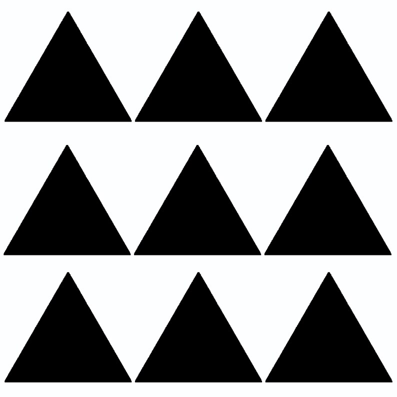 30x Customizable Triangle Shape Decal Set - Vinyl Car Window and Bumper ...