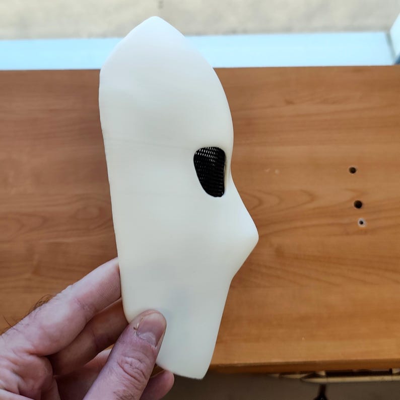 Phantom Mask | Minimalist Faceless Mask | 3D Printed Creepy Halloween Mask | Anonymous Cosplay Haunting Horror Mask | Costume Party Mask image 6