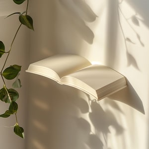 3D-geprinte boekenplank | Modern zwevend plankontwerp | Uniek literair geïnspireerd woondecor | Minimalistisch hedendaags muuraccent