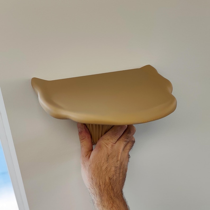 3D Printed Mushroom Shelf | Floating Wall Shelf Organic Wall Decor | Nature Home Accent Modern Wall Mounted Shelf | Unique Fungi Decor image 9