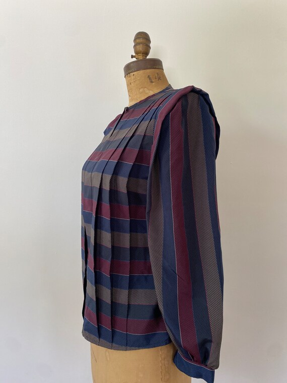 1980s vintage pleated blouse - image 3
