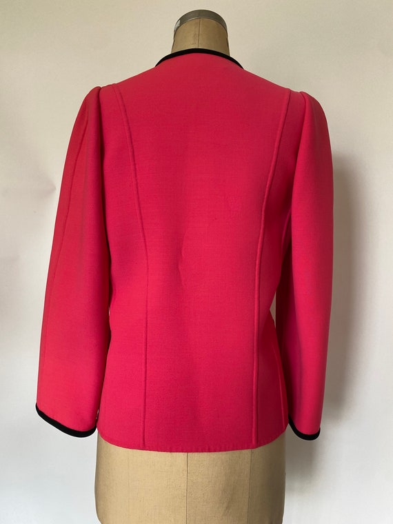 Andre Laug Roma vintage 1970s hot pink blazer- Ba… - image 10