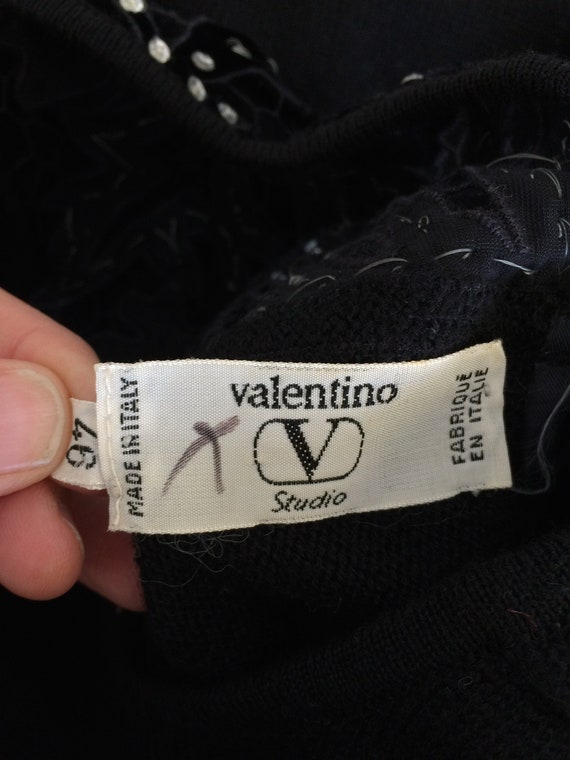 Valentino vintage Black knit cashmere/wool blend … - image 8