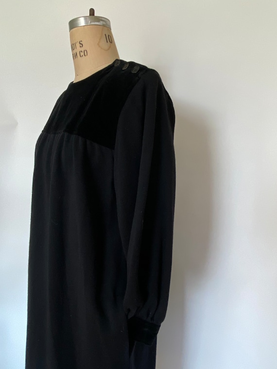 Yves Saint Laurent vintage black caftan dress - image 7