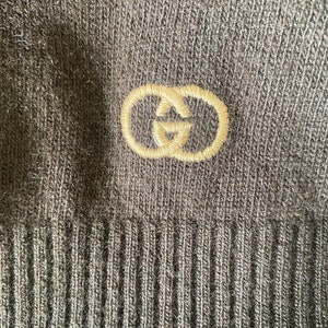 Gucci Vintage 1970s Cashmere Sweater W/ GG Logo - Etsy