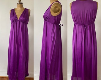 Vintage 1970s purple slip dress