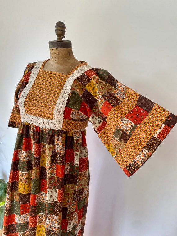 1970s Maxi Dress patchwork print - Gem