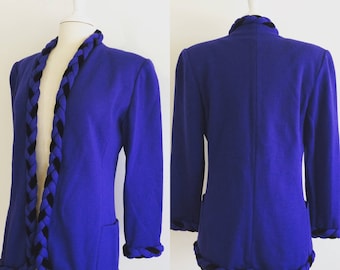 Emanuel Ungaro Vintage 1980-tal Parallele Paris Knit Blazer