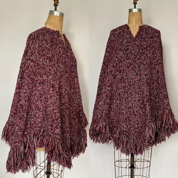 Vintage 1970’s knit poncho