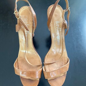 1970s Vintage Tan Strappy High Heel Sandals - Etsy