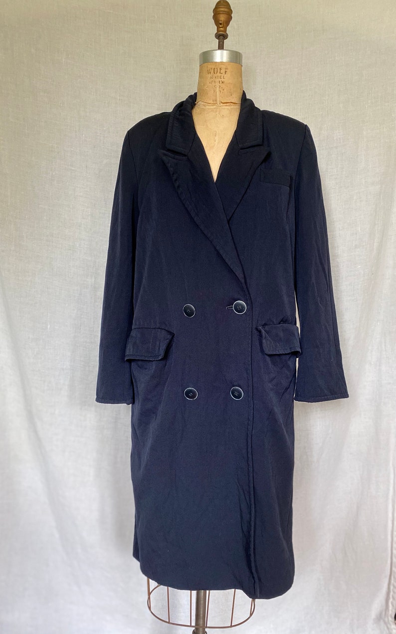 Anne Klein Vintage 1980s Blue Oversized Double Breasted Coat Size 6 - Etsy