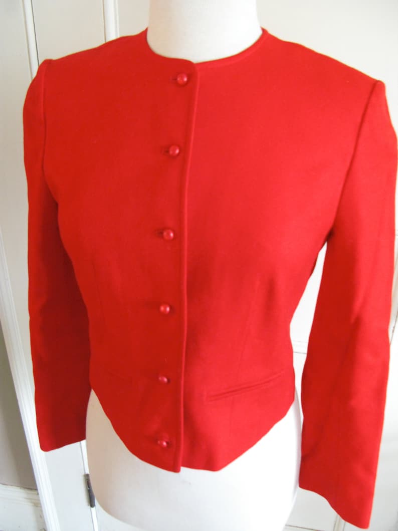 Pendleton Vintage Red Wool Bolero Style Waist Jacket - Etsy