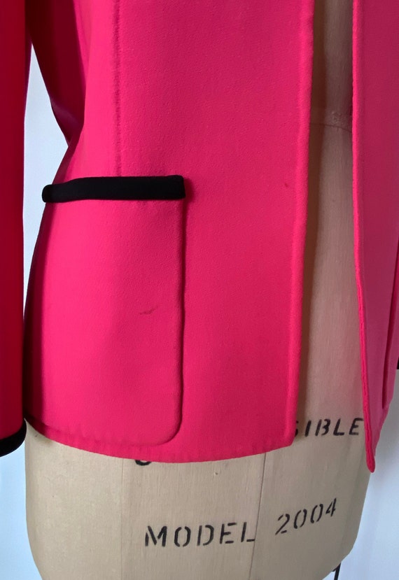 Andre Laug Roma vintage 1970s hot pink blazer- Ba… - image 5