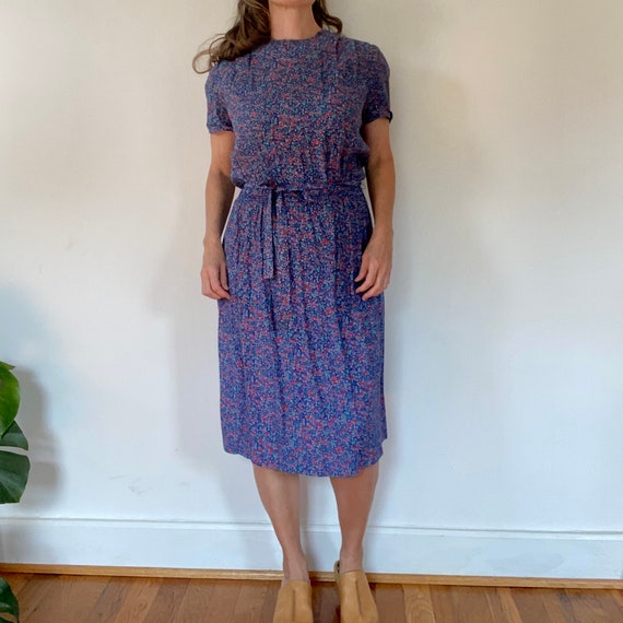 【プール　ヴィンテージ　古更紗】 1980s Floral Jane Schaffhausen Belle France Dress - Etsy