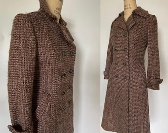 Aquascutum vintage 1970s manteau boucle en laine