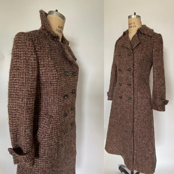 Aquascutum vintage 1970s wool boucle coat - image 1