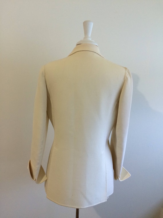Mila Schon Due Vintage White Wool Blazer/Jacket - image 7