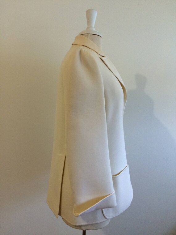 Mila Schon Due Vintage White Wool Blazer/Jacket - image 5