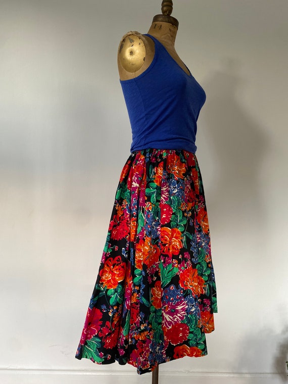 Yves Saint Laurent vintage 1970s cotton floral sk… - image 10