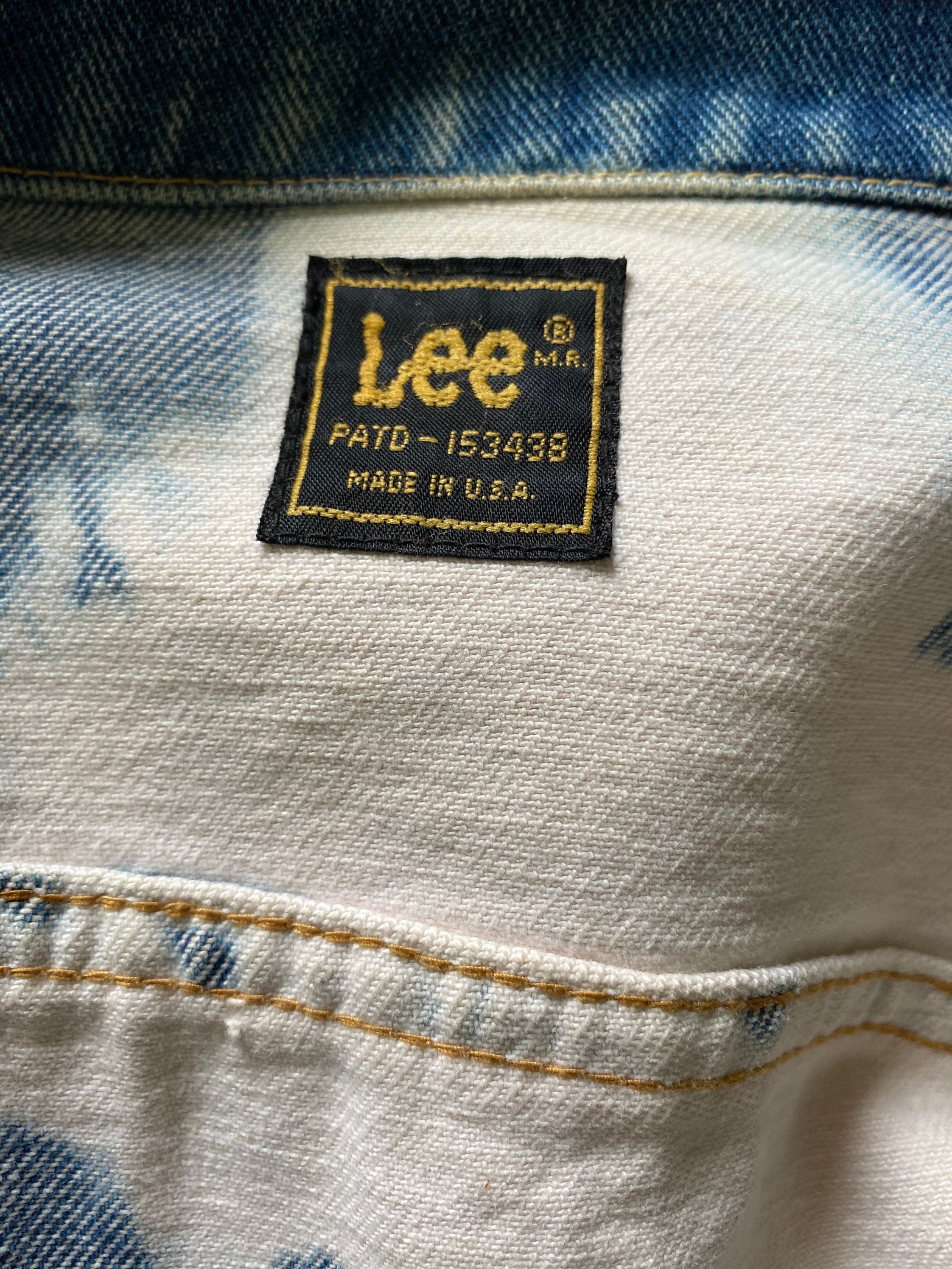 Vintage 70s Lee Jean Jacket w/ Tie Dyed back | Etsy