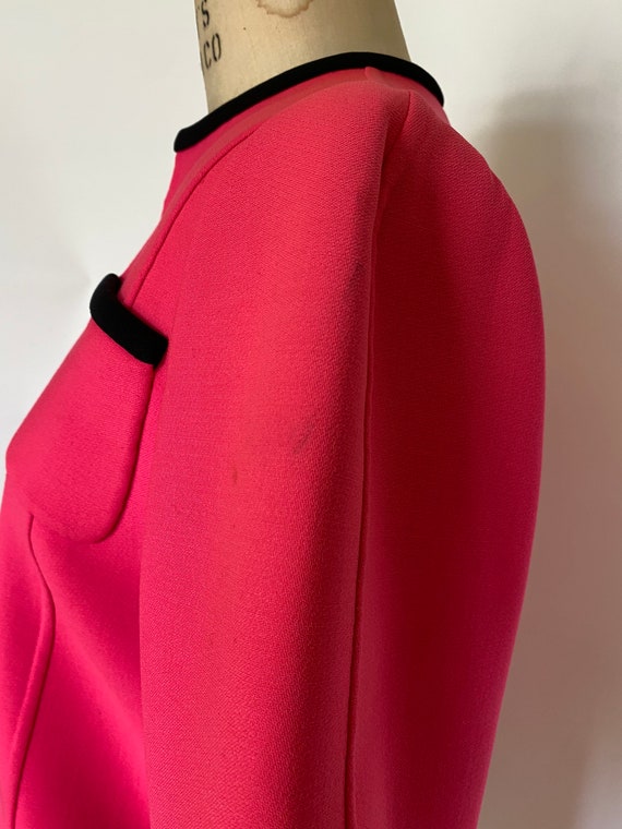 Andre Laug Roma vintage 1970s hot pink blazer- Ba… - image 4