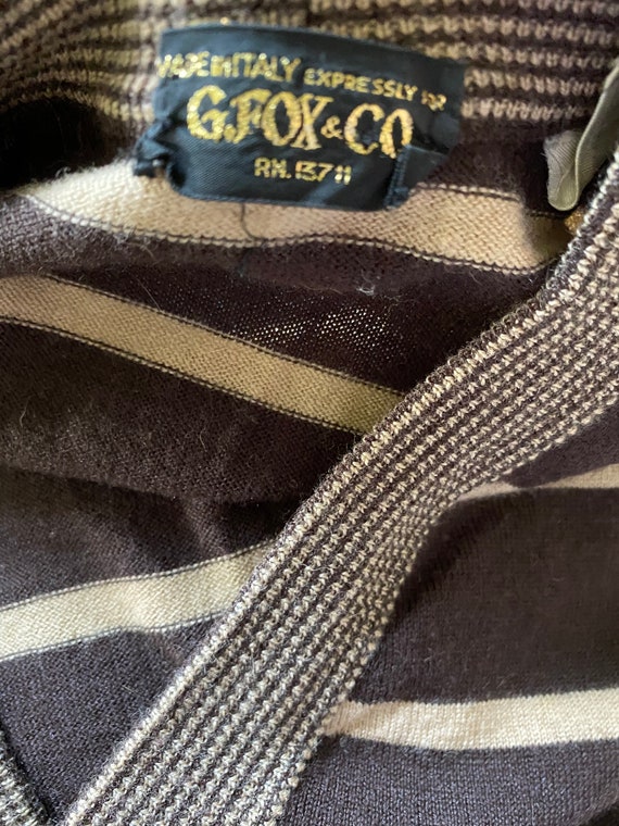 G. Fox & Co. vintage brown striped cardigan - image 5