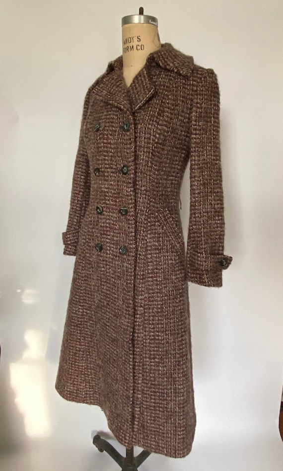 Aquascutum vintage 1970s wool boucle coat - image 6