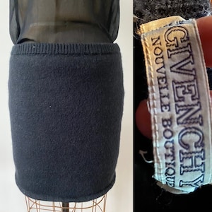 Givenchy vintage schwarzer Minirock mit Seidenfutter