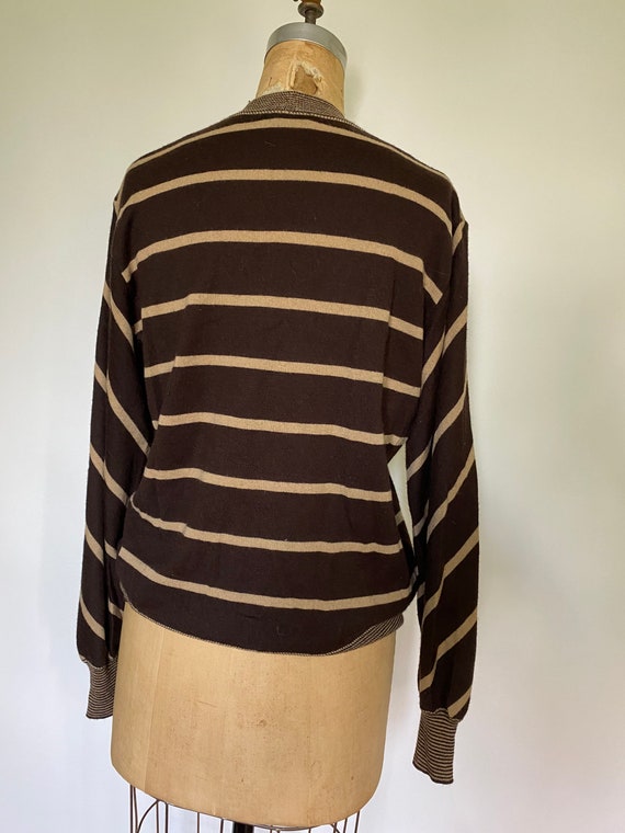 G. Fox & Co. vintage brown striped cardigan - image 7