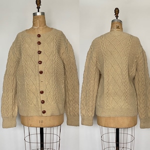 Vintage Fischer Strickjacke mit Zopfmuster