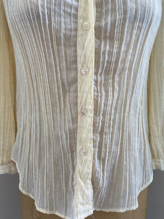 1970s Cotton Gauze Blouse Gem