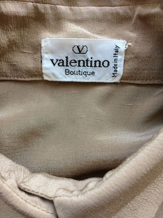 Valentino Vintage Silk Womens Tie Neck Blouse w/ … - image 7