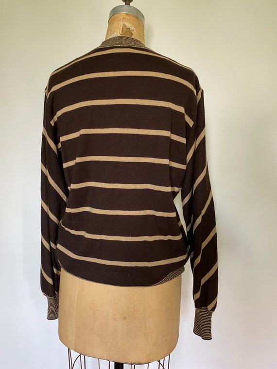 G. Fox & Co. vintage brown striped cardigan - image 6