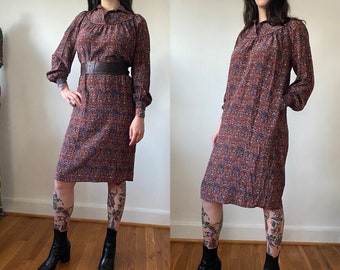 Diane von Furstenberg vintage 1970s silk prairie dress