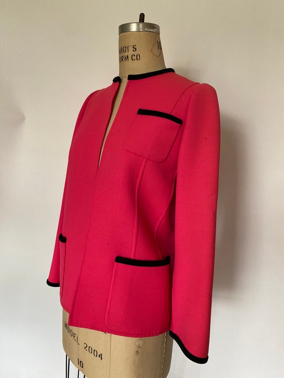 Andre Laug Roma vintage 1970s hot pink blazer- Ba… - image 7