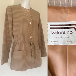 Valentino Vintage pin striped taupe Jacket