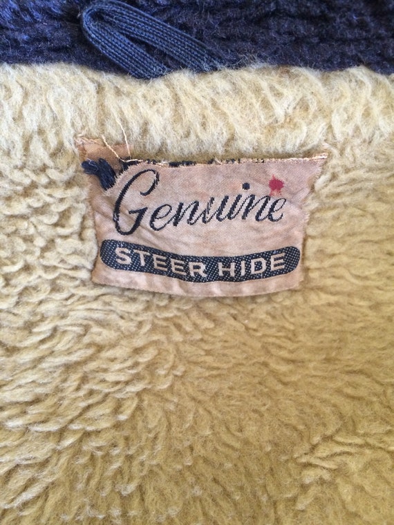 Vintage aviator brown steer hide bomber jacket - image 6