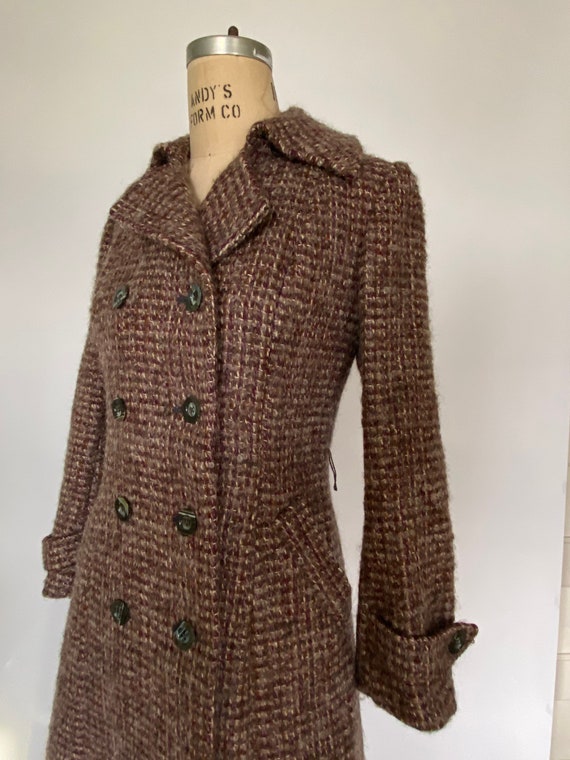 Aquascutum vintage 1970s wool boucle coat - image 4