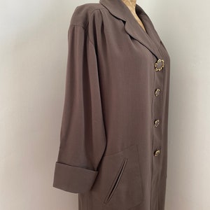 Karl Lagerfeld Vintage 1980&#39;s wool dress with large gold buttons size 44