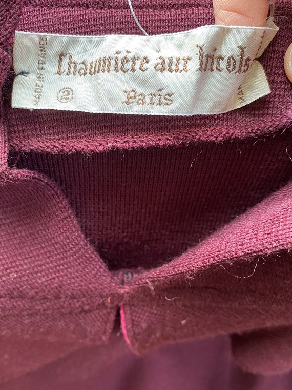 Vintage 1980s Ruffle Color Dress Chaumière aux Tr… - image 9