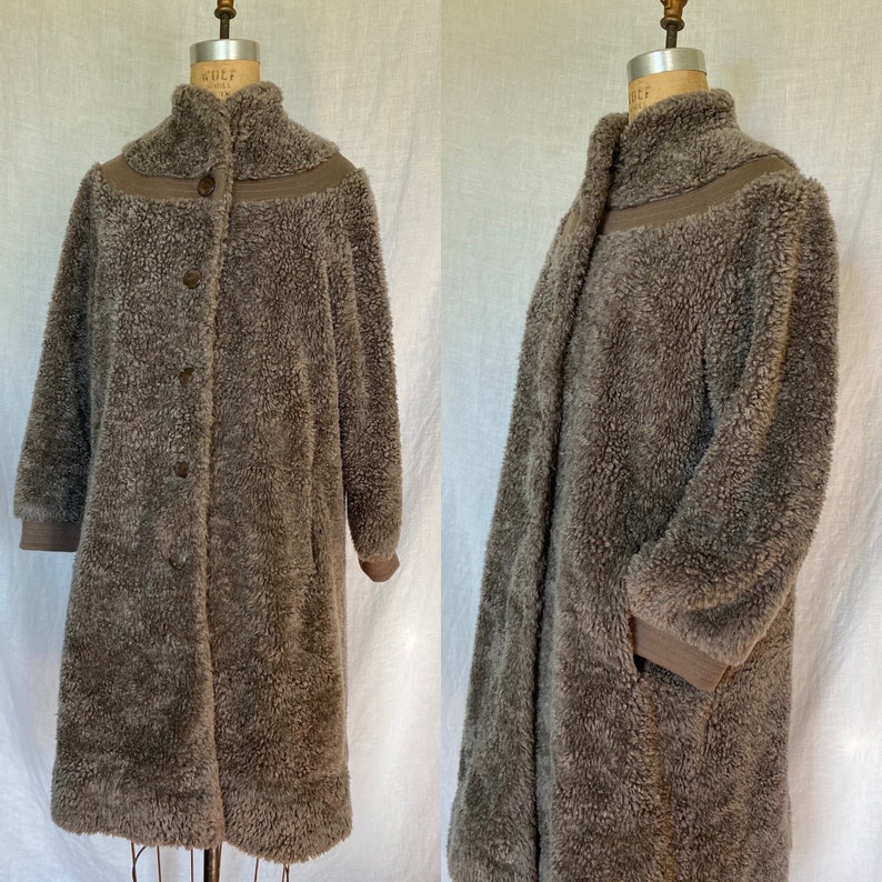 Vintage 60s Faux Fur Coat - Etsy