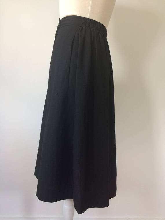 Valentino Black linen button down vintage skirt w… - image 7
