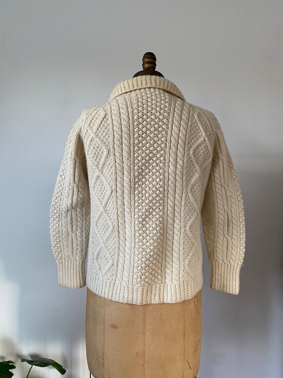 Vintage Cable knit fisherman's cardigan - image 4