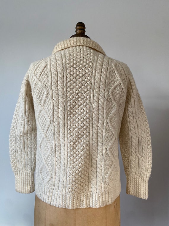 Vintage Cable knit fisherman's cardigan - image 5