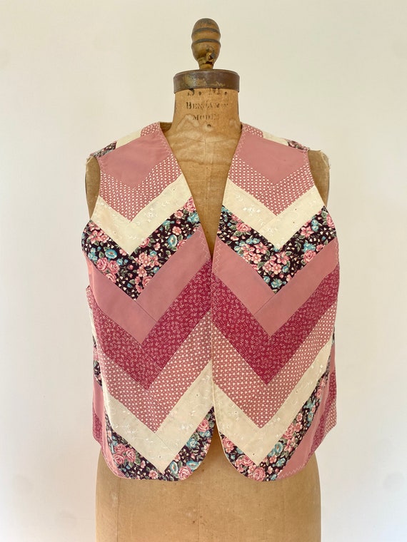 1970's patchwork vest - image 2
