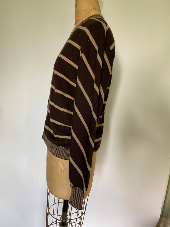G. Fox & Co. vintage brown striped cardigan - image 8
