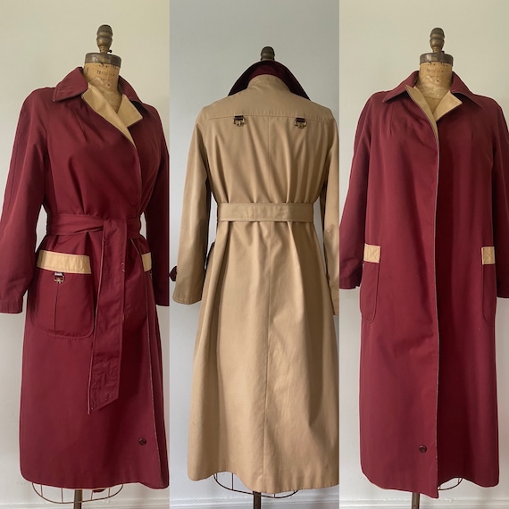 Etienne Aigner vintage 1970's reversible trench co
