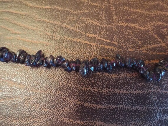 Garnet Red Amethyst Quartz Necklace  strand 32" l… - image 4